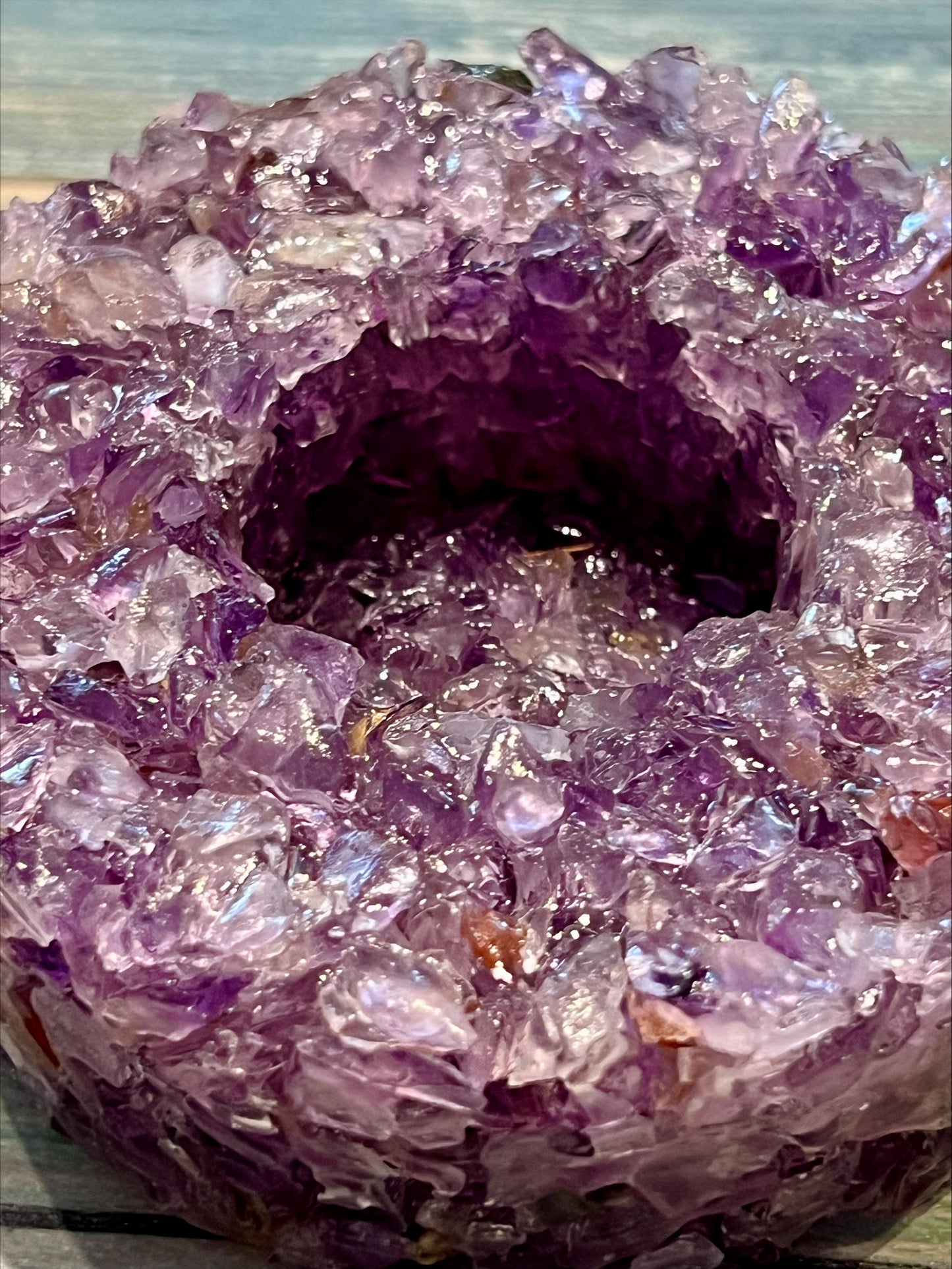 Amethyst Chip Tealight Holder