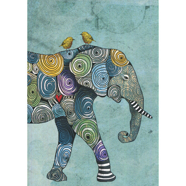 Elephant and Yellowbirds