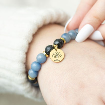 Inner Peace Blue Aventurine Essential Oil Bracelet