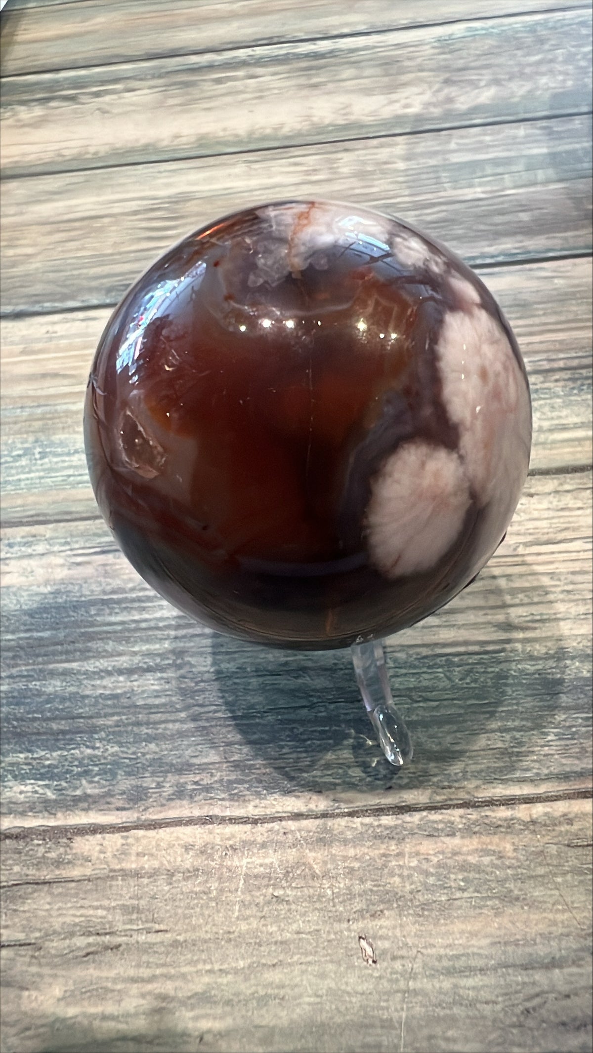 Blue Flower Agate Sphere