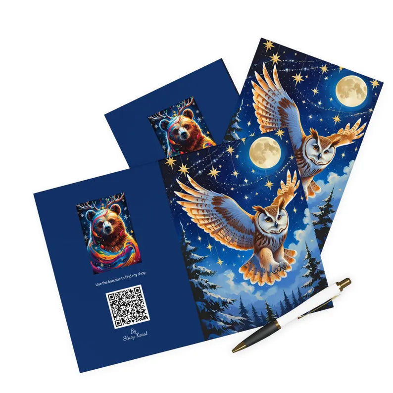 Christmas Greeting Card - Whimsical Owl