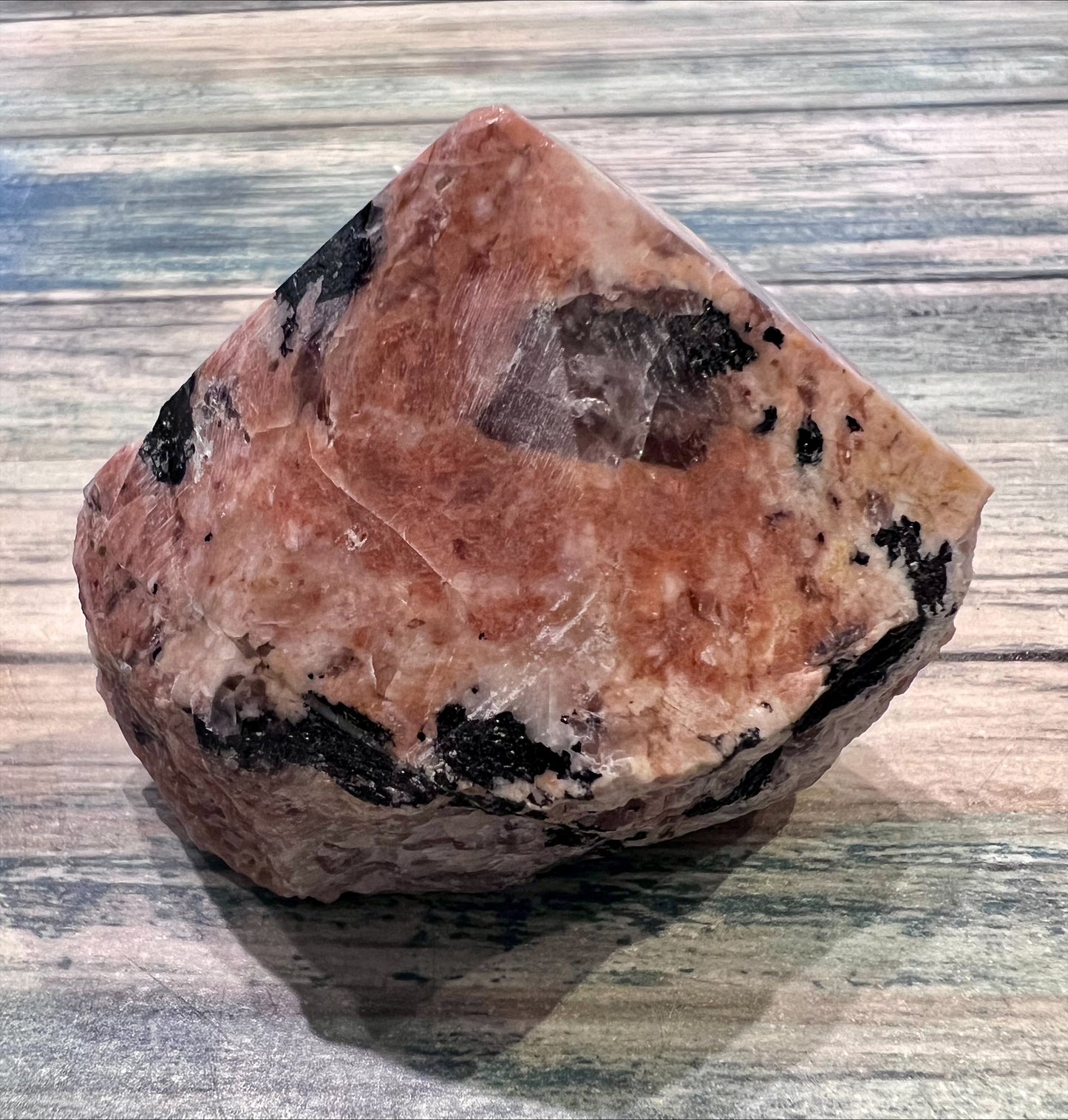 Peach Moonstone and Tourmaline