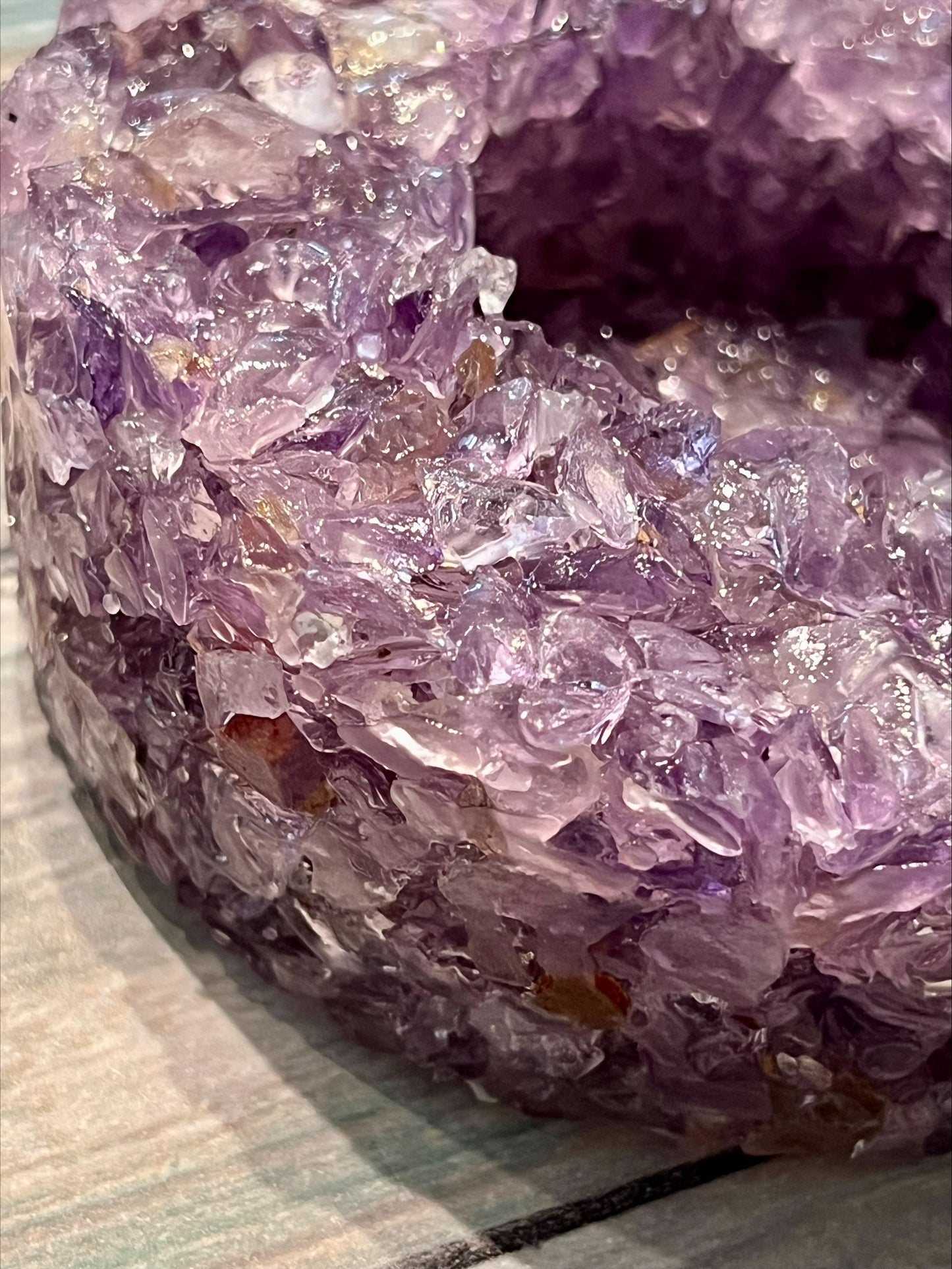 Amethyst Chip Tealight Holder