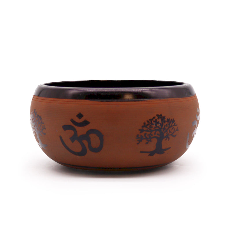 Earth Power Singing Bowl  Clay Om Buddha