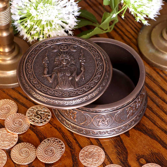 Triple Moon Goddess Box 9.5cm