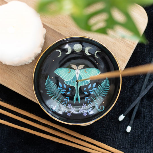 Luna Moth Ceramic Incense Holder