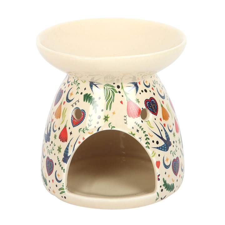 Folk Print Oil Burner