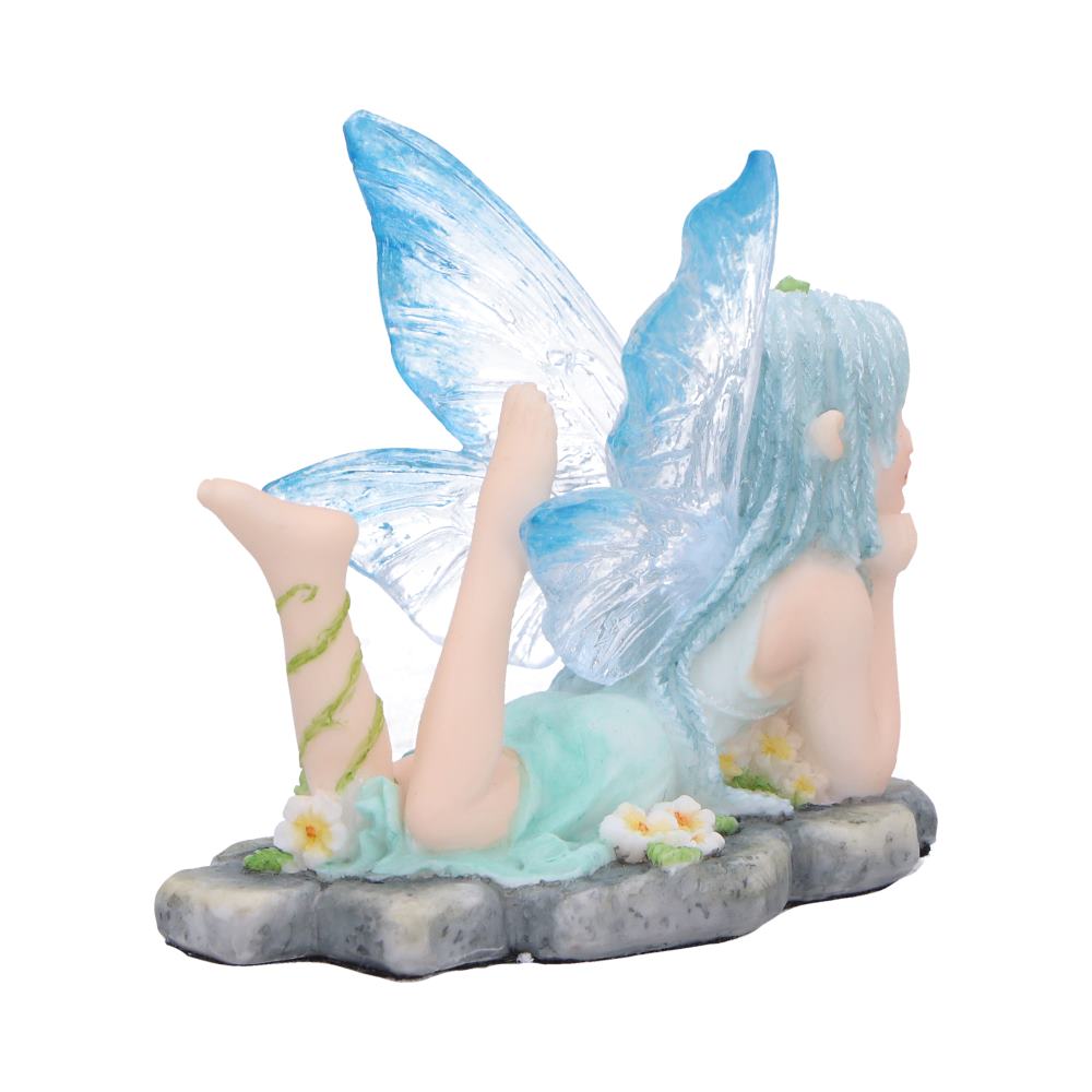 Amelia - Nature fairy figurine with clear blue wings 6cm
