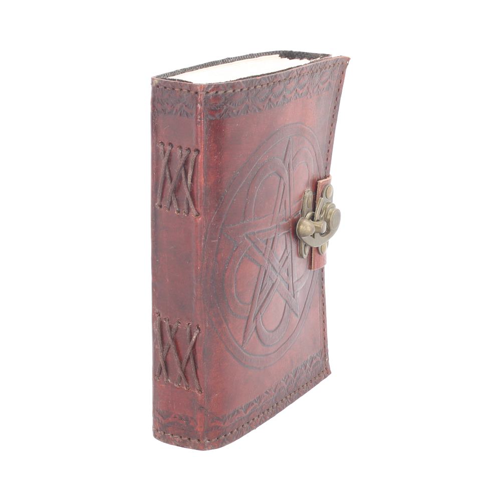 Pentagram Leather Embossed Journal and Lock 18cm