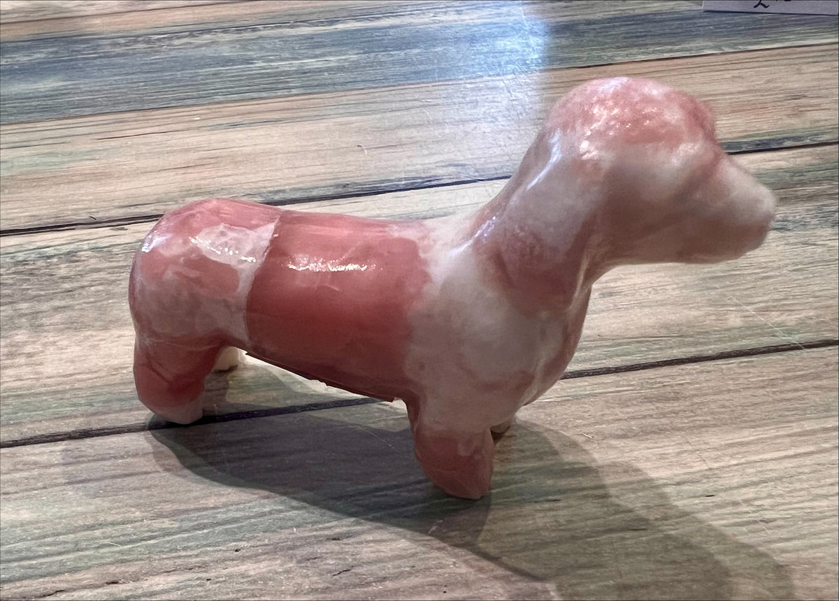 Dachshund - Pink Banded Calcite