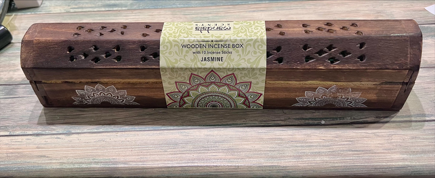 Wooden Incense Box - Jasmine