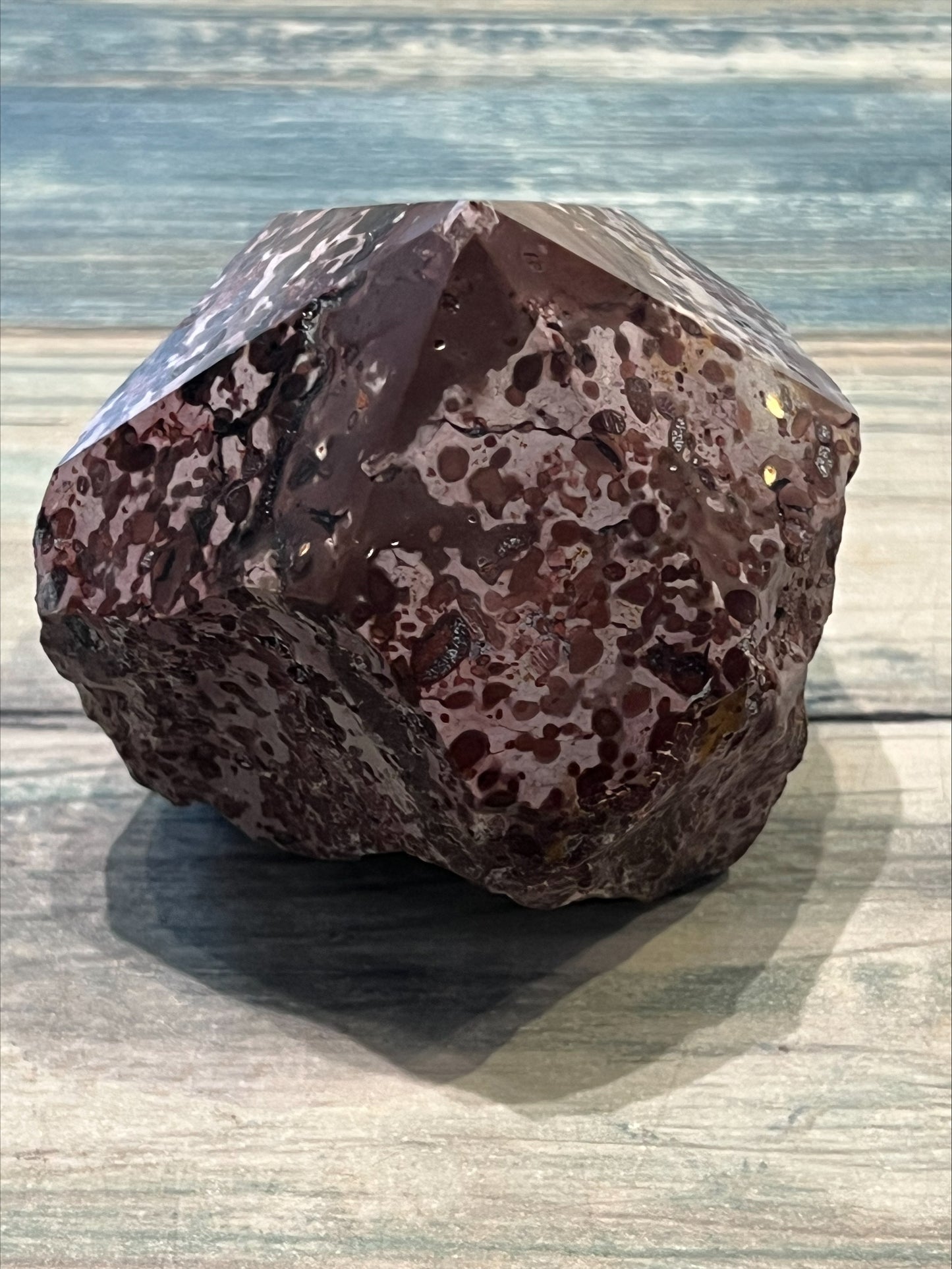 Leopard Jasper Cut Base Point