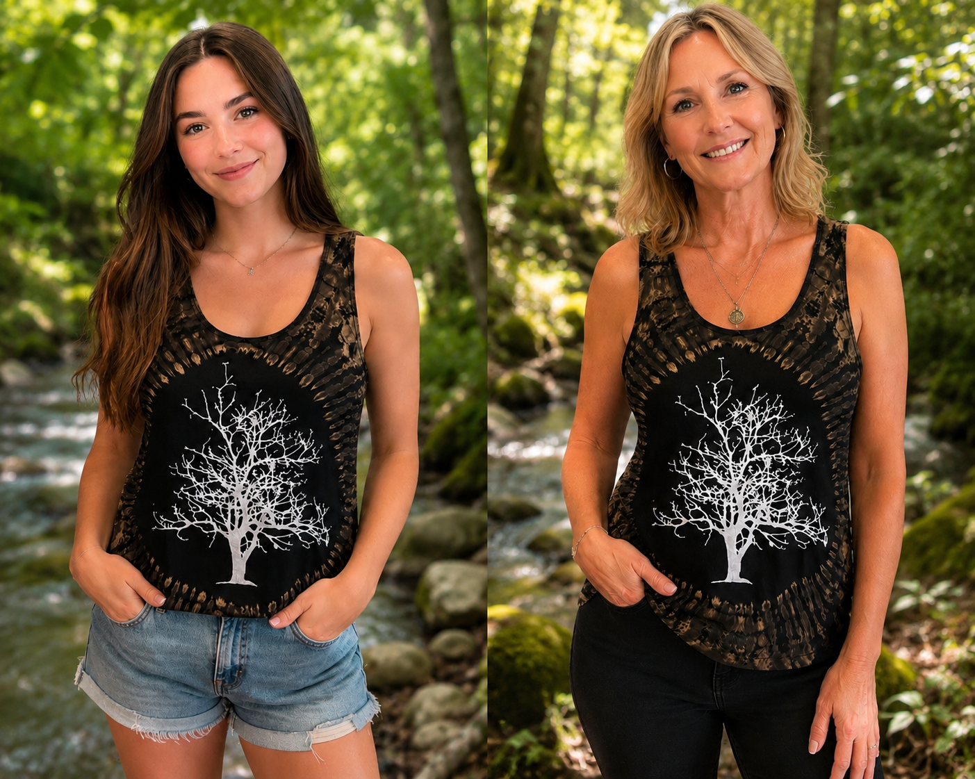 Tree Tie-Dyed Top
