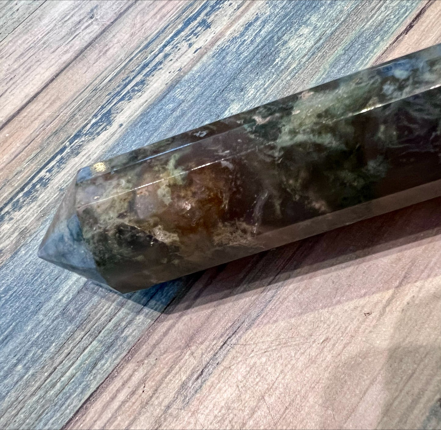 Moss Agate DT Wand