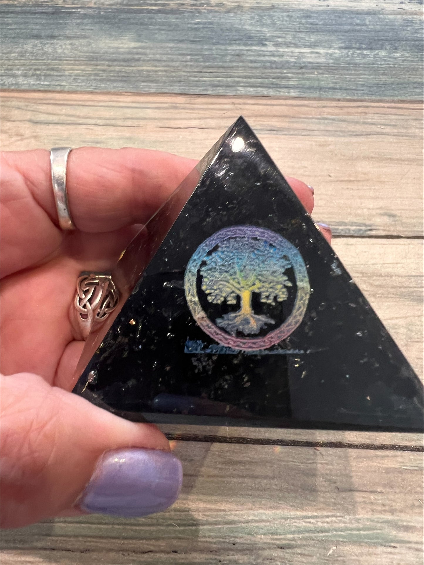 Organite Pyramid - Tree of Life Black Tourmaline