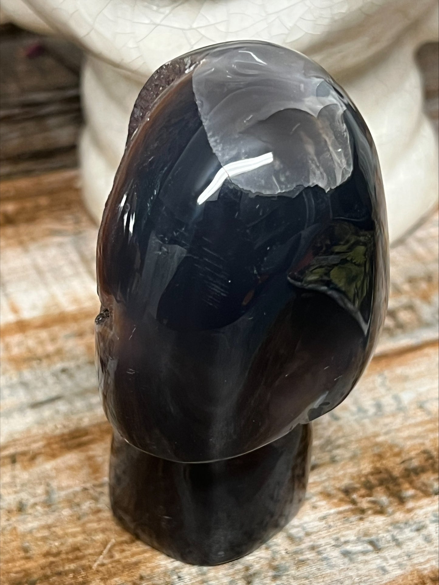 Mushroom - Agate with druzy
