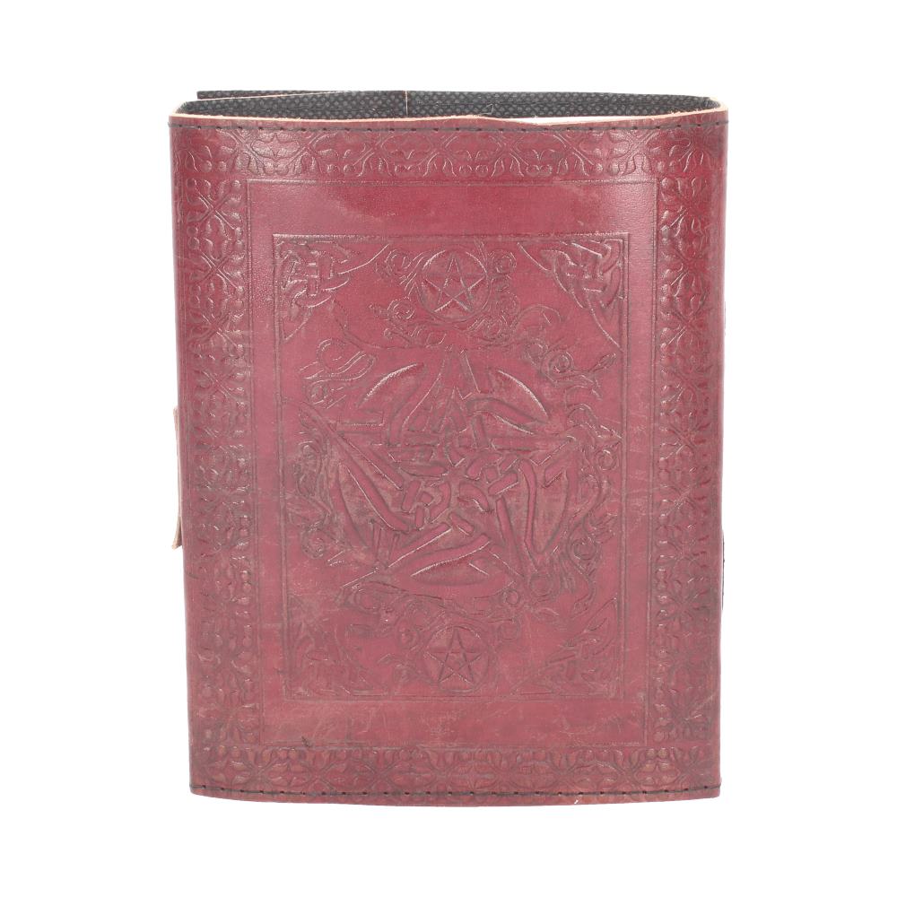 Pentagram Leather Journal with lock 15 21cm