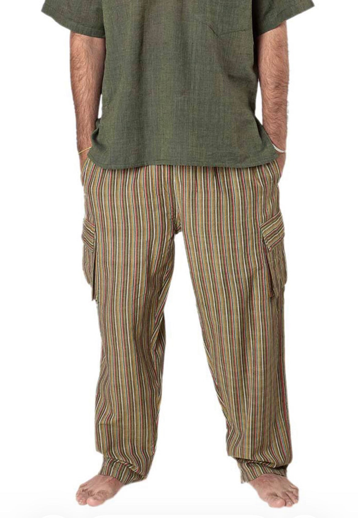 Cargo Stripey Trousers Large