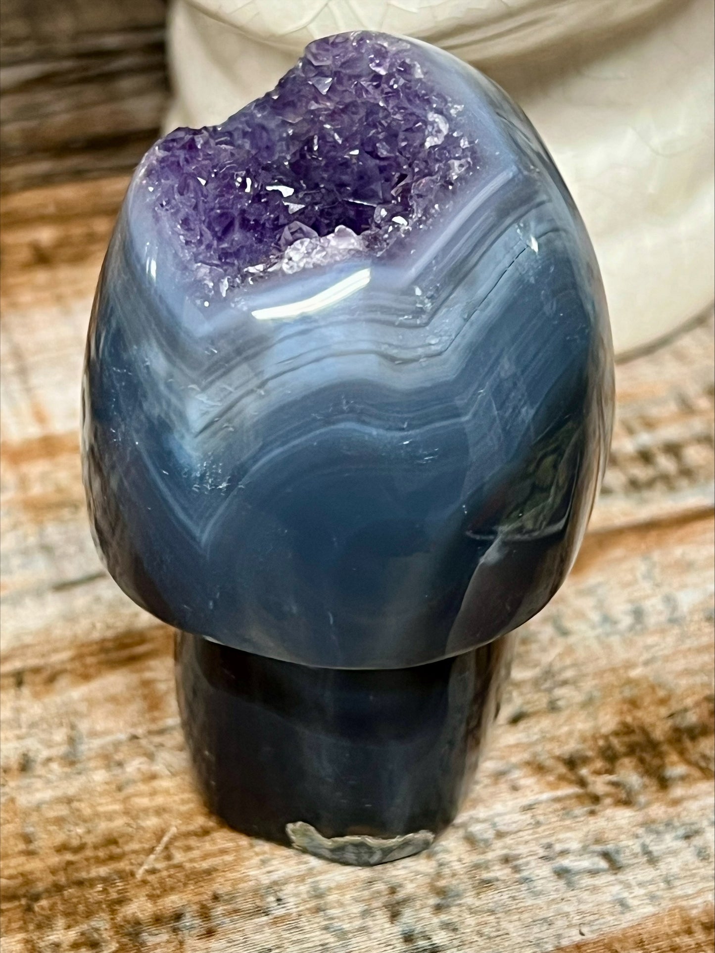 Mushroom - Amethyst with druzy