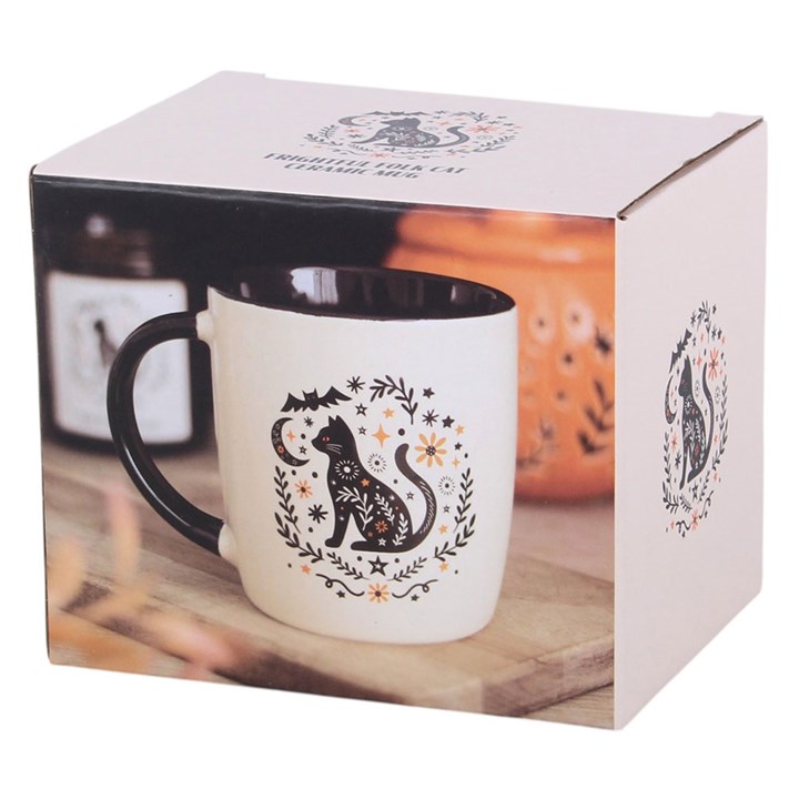 Frightful Folk Cat Ceramic Mug