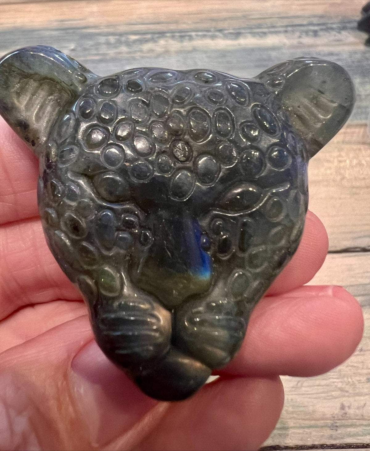 Labradorite Leopard Head