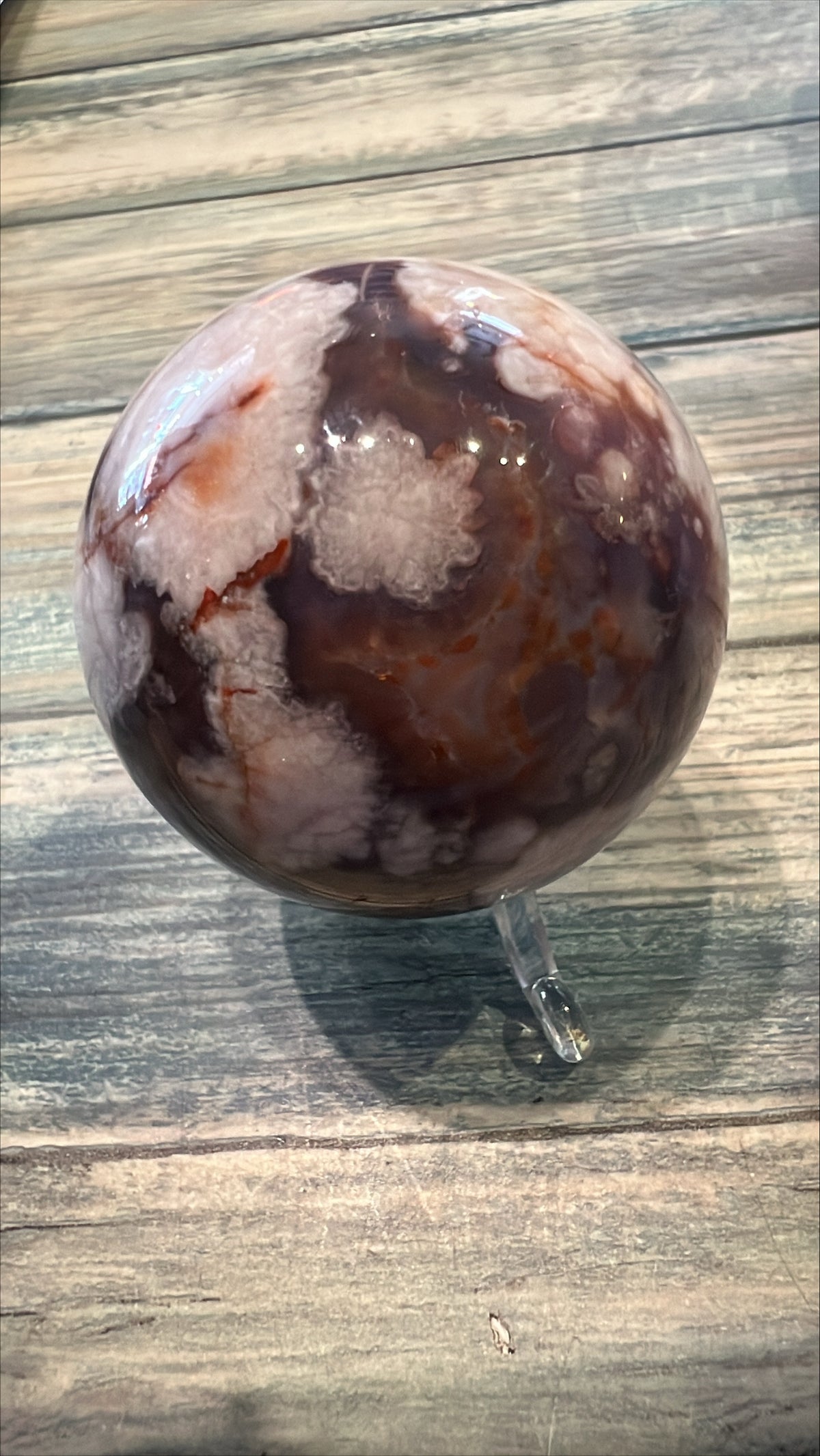 Blue Flower Agate Sphere