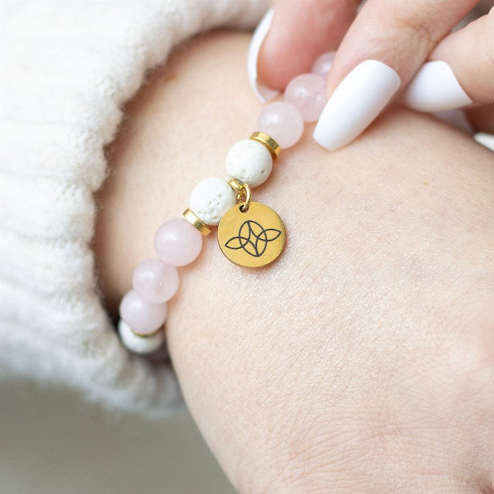 Self Love Rose Quartz Rose Geranium Essential Oil Bracelet
