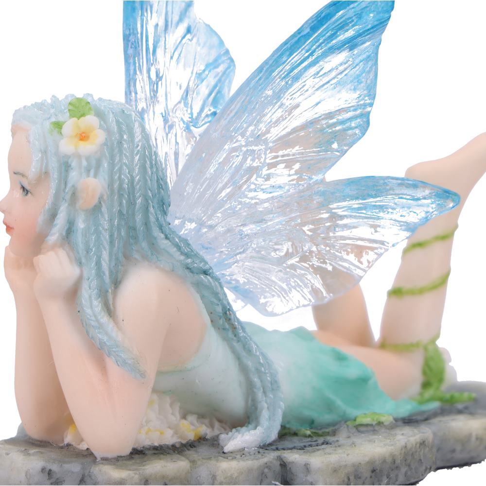 Amelia - Nature fairy figurine with clear blue wings 6cm
