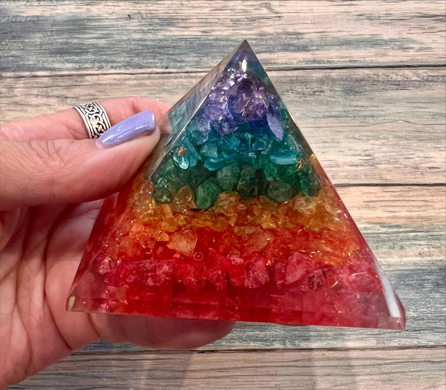 Orgone Pyramid Chakra 70mm