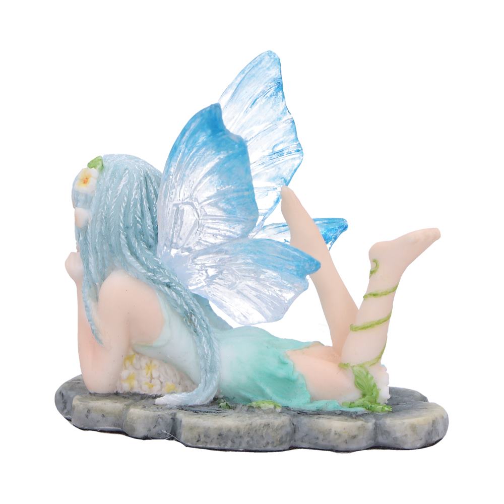 Amelia - Nature fairy figurine with clear blue wings 6cm