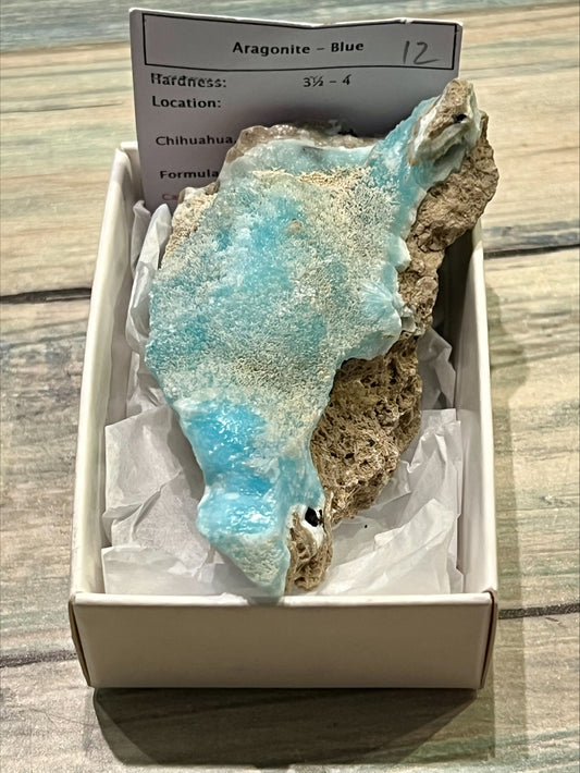 Blue Aragonite Specimen