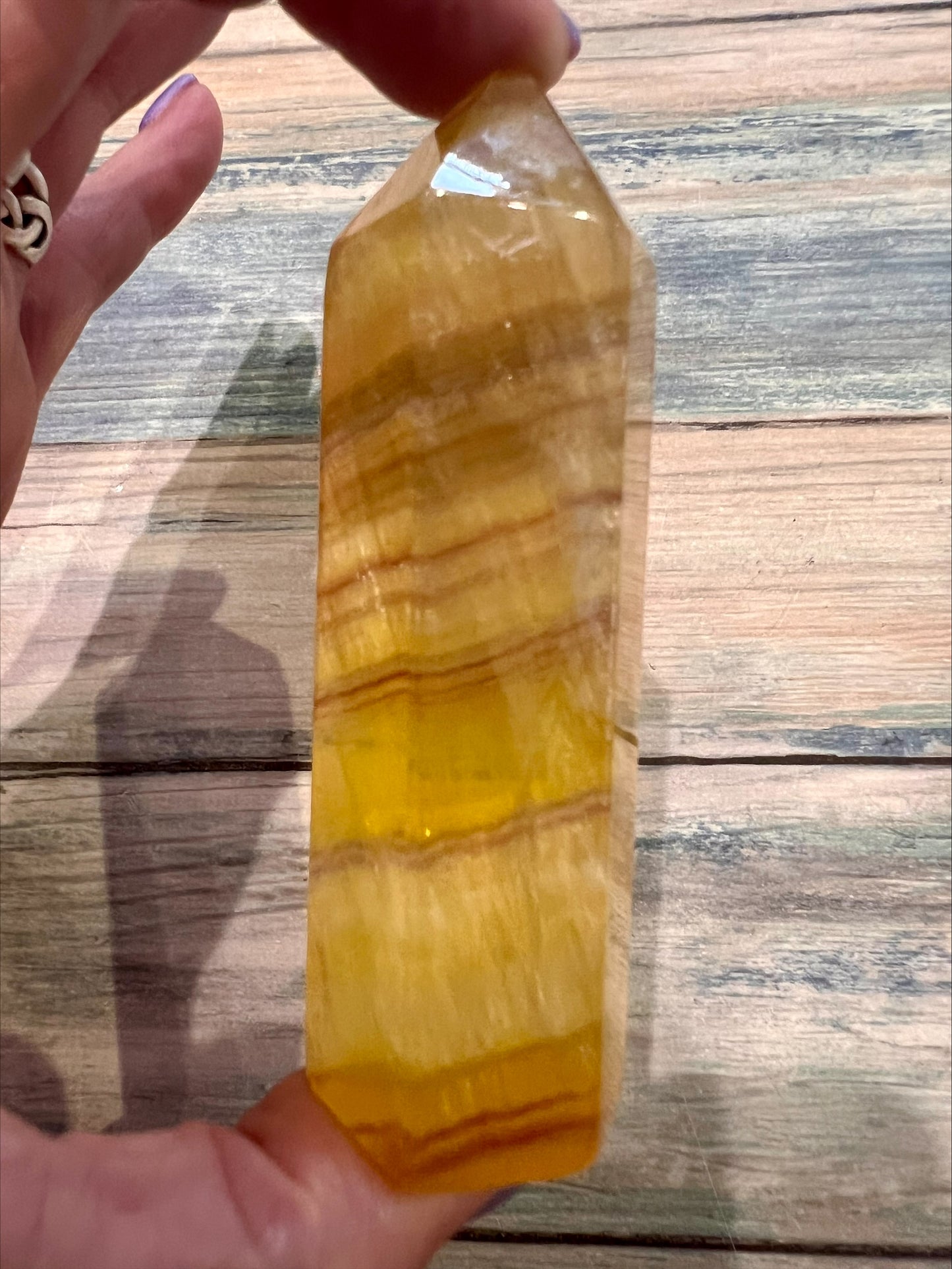 Orange Fluorite Point