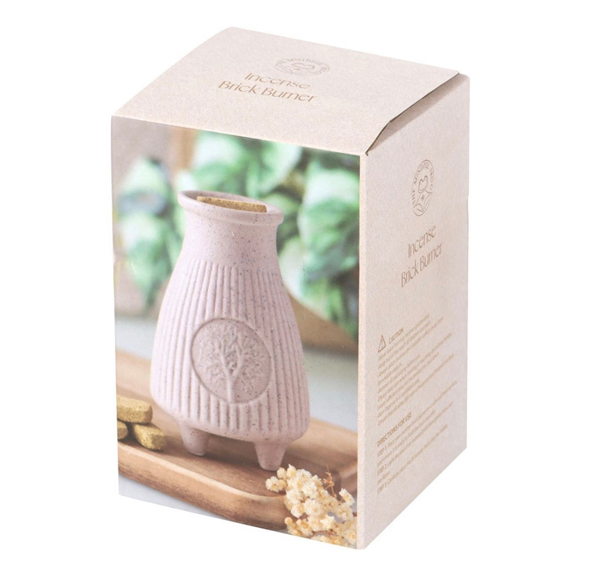 Beige Ribbed Palo Santo Brick Burner