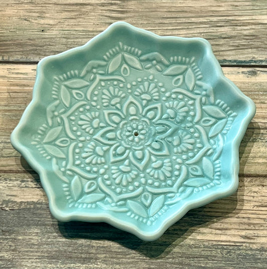 Blue Mandala Incense Stick Holder