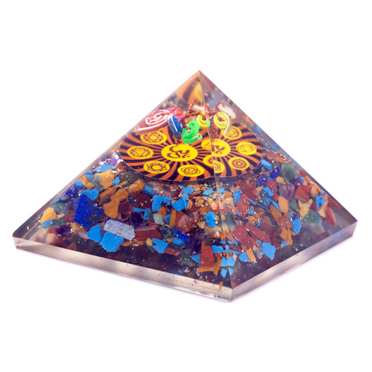 Orgonite Pyramid - Om Chakra - 70mm