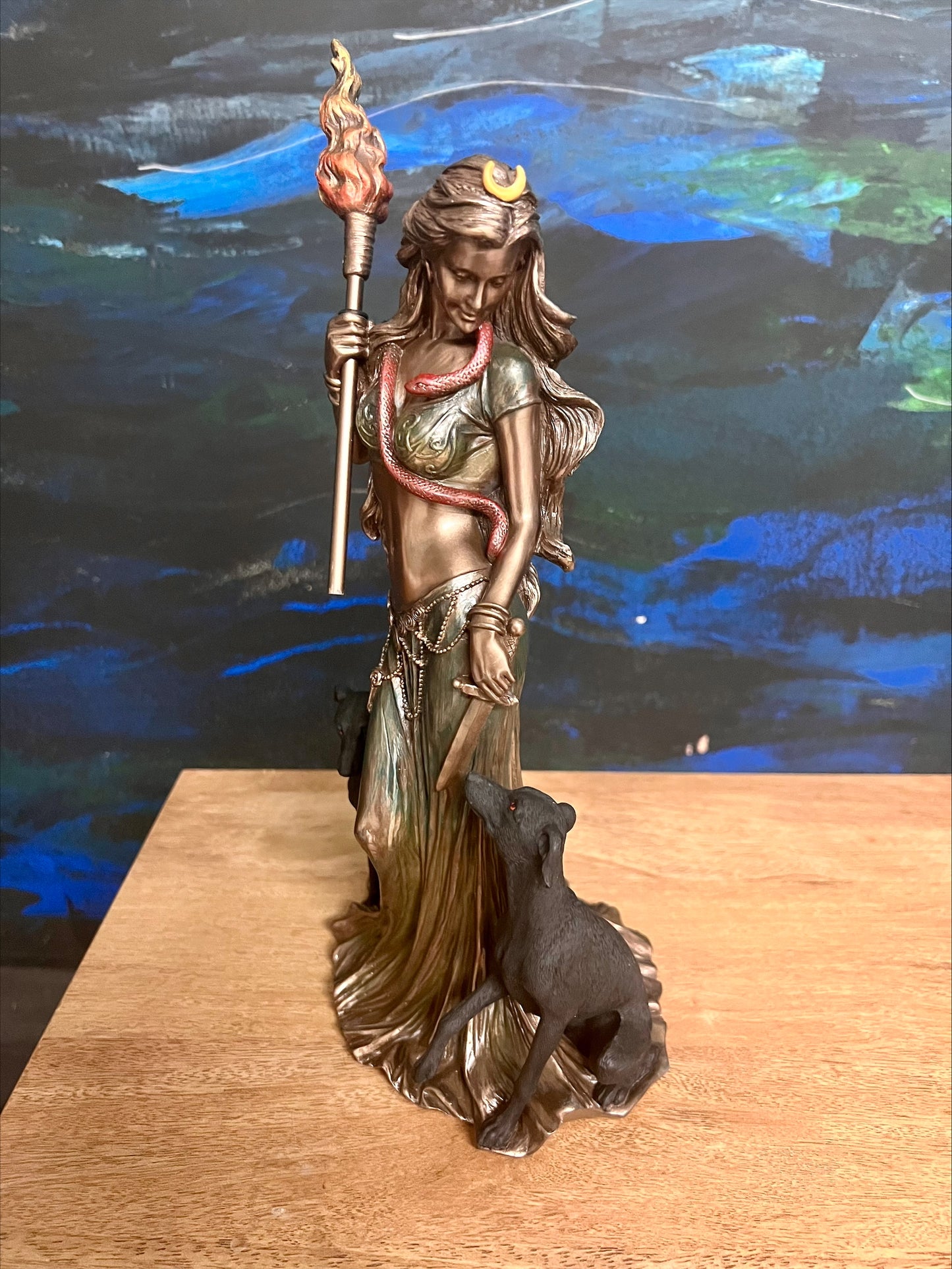Hecate Moon Goddess statue 34cm