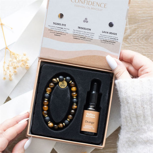 Confidence Tigers Eye Orange Essential Oil Bracelet