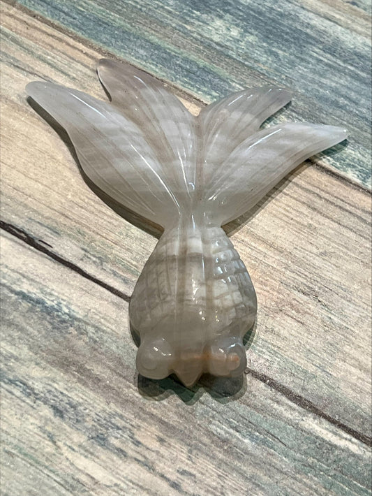 Pink Nad Grey Banded Agate Koi Carp