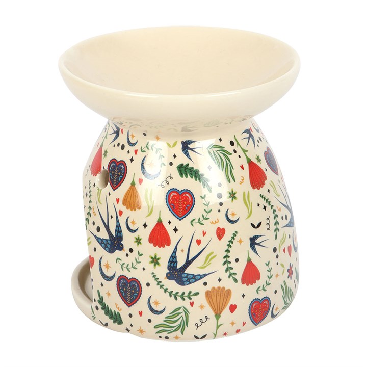Folk Print Oil Burner
