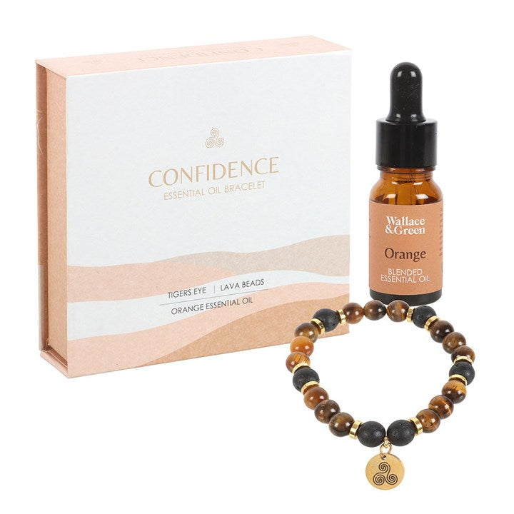 Confidence Tigers Eye Orange Essential Oil Bracelet