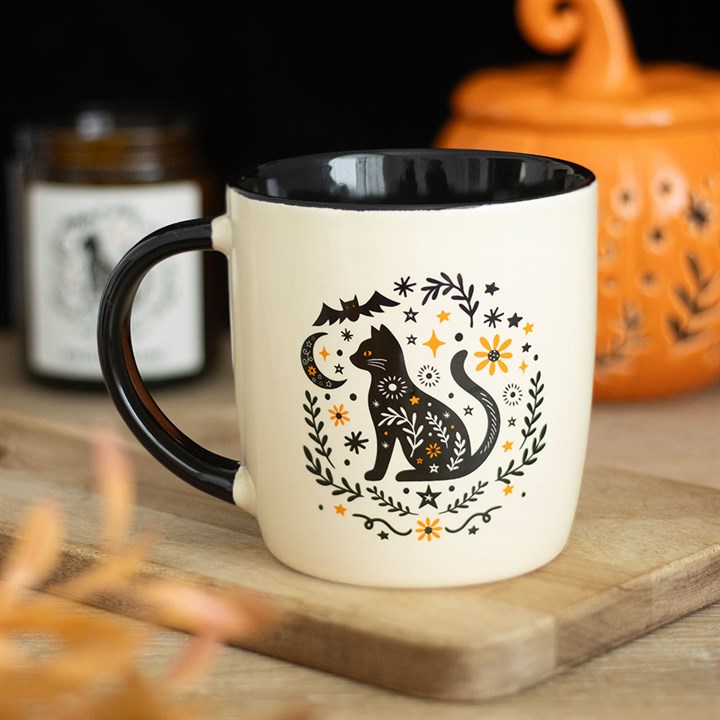 Frightful Folk Cat Ceramic Mug
