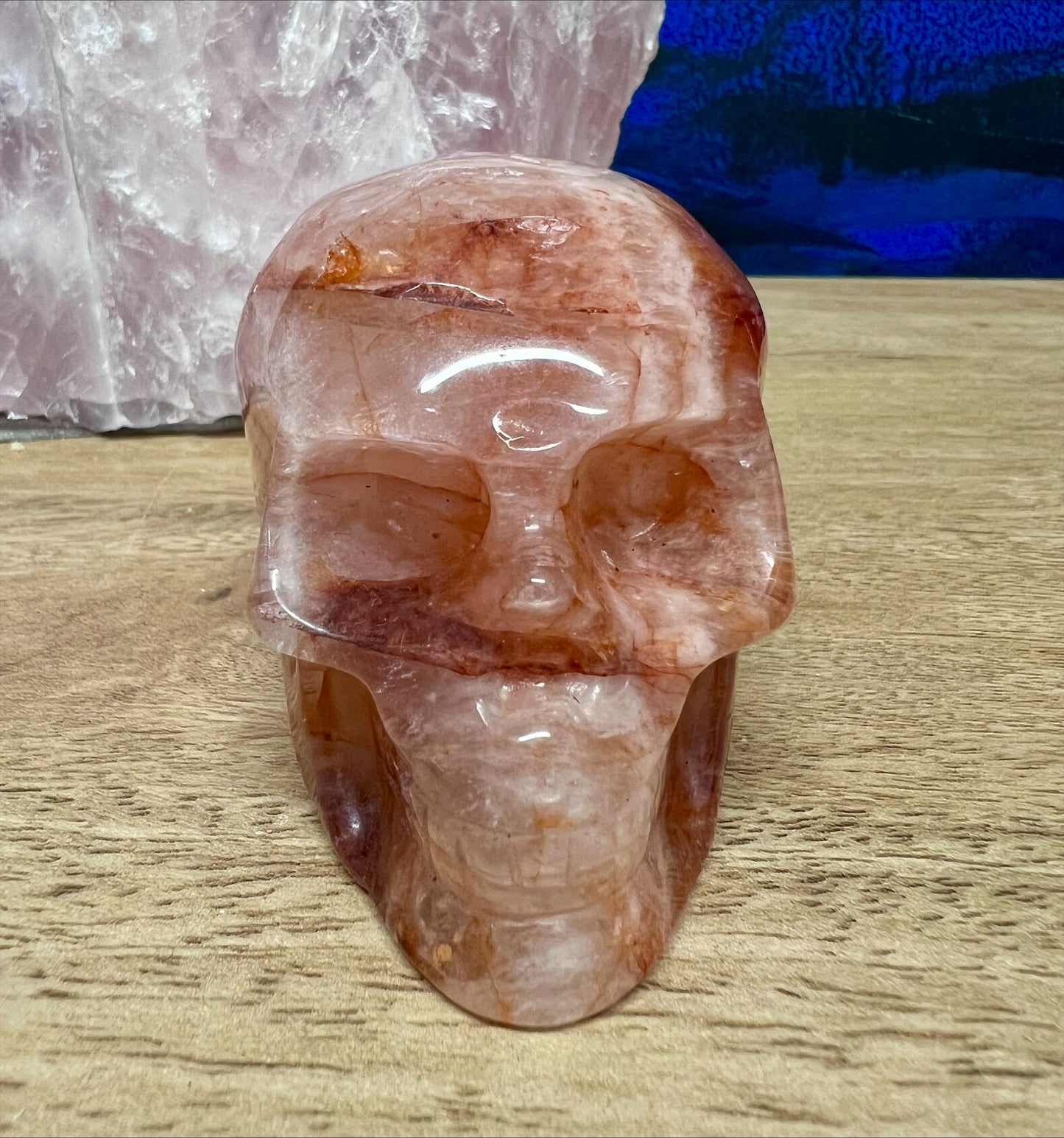 Red Hematoid  Crystal Skull