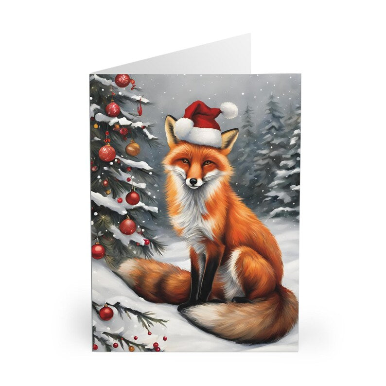 Christmas Greeting Card - Festive Fox
