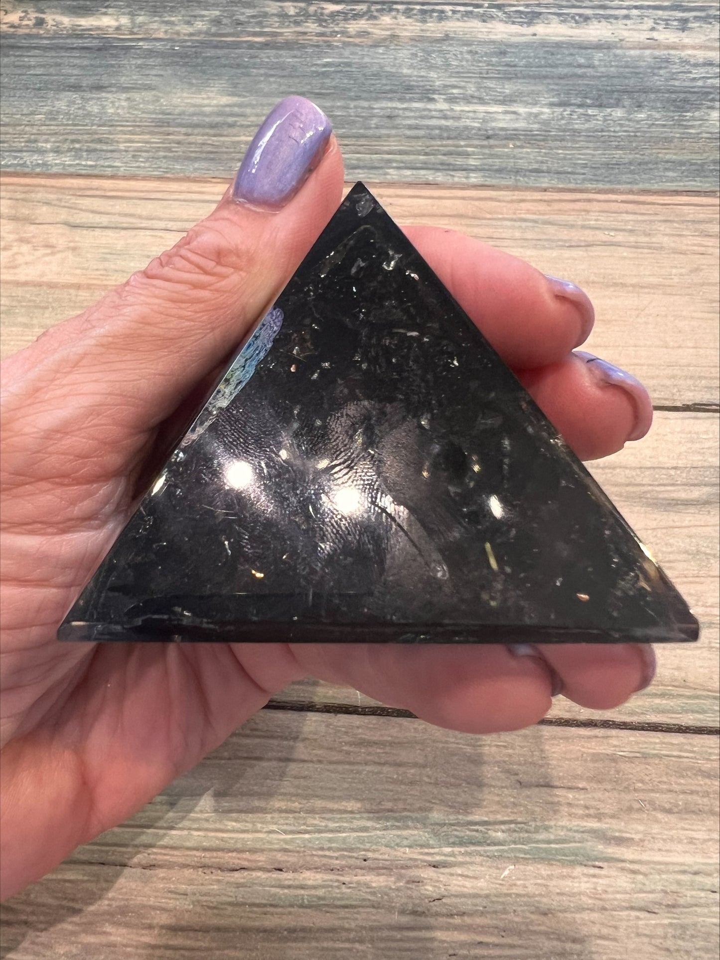 Organite Pyramid - Tree of Life Black Tourmaline