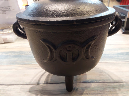 Cauldron 11cm cast iron Triple Moon