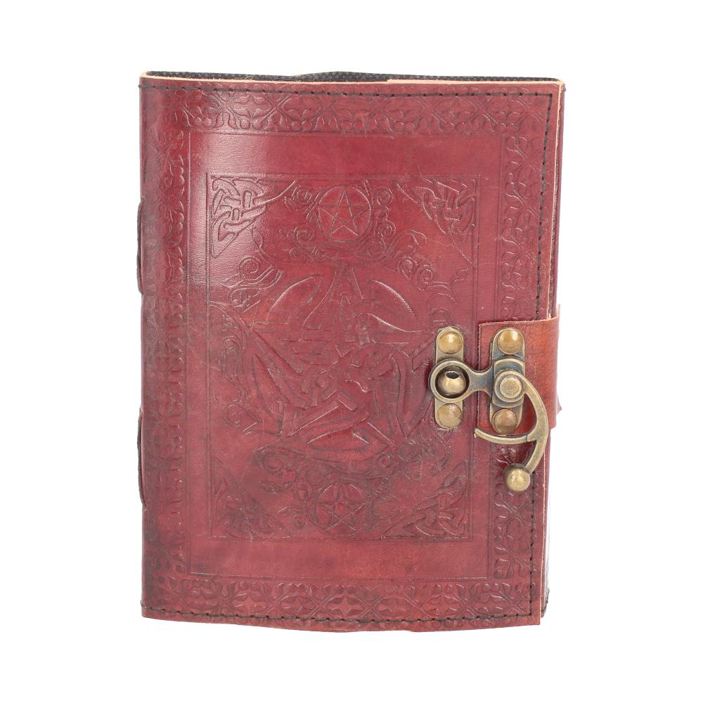 Pentagram Leather Journal with lock 15 21cm