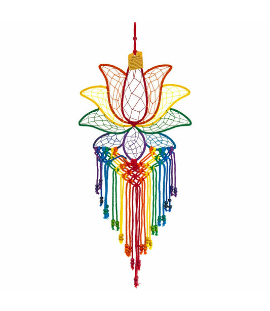 Lotus Flower with Beads Dreamcatcher