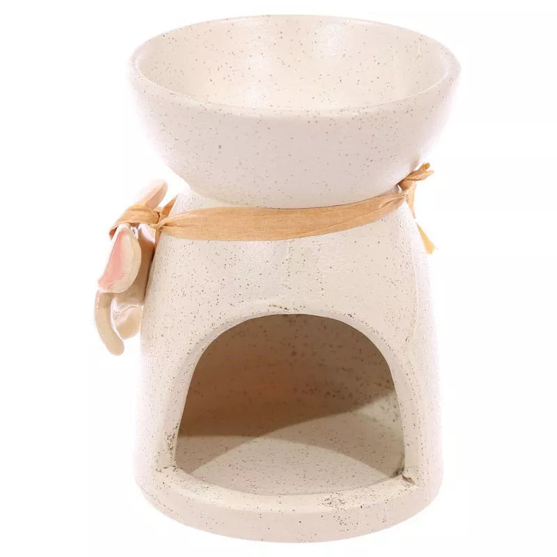Speckled Cream Ceramic Oil and Wax Melt Burner