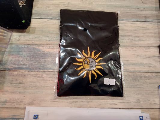 Sun and Moon black velvet tarot bag