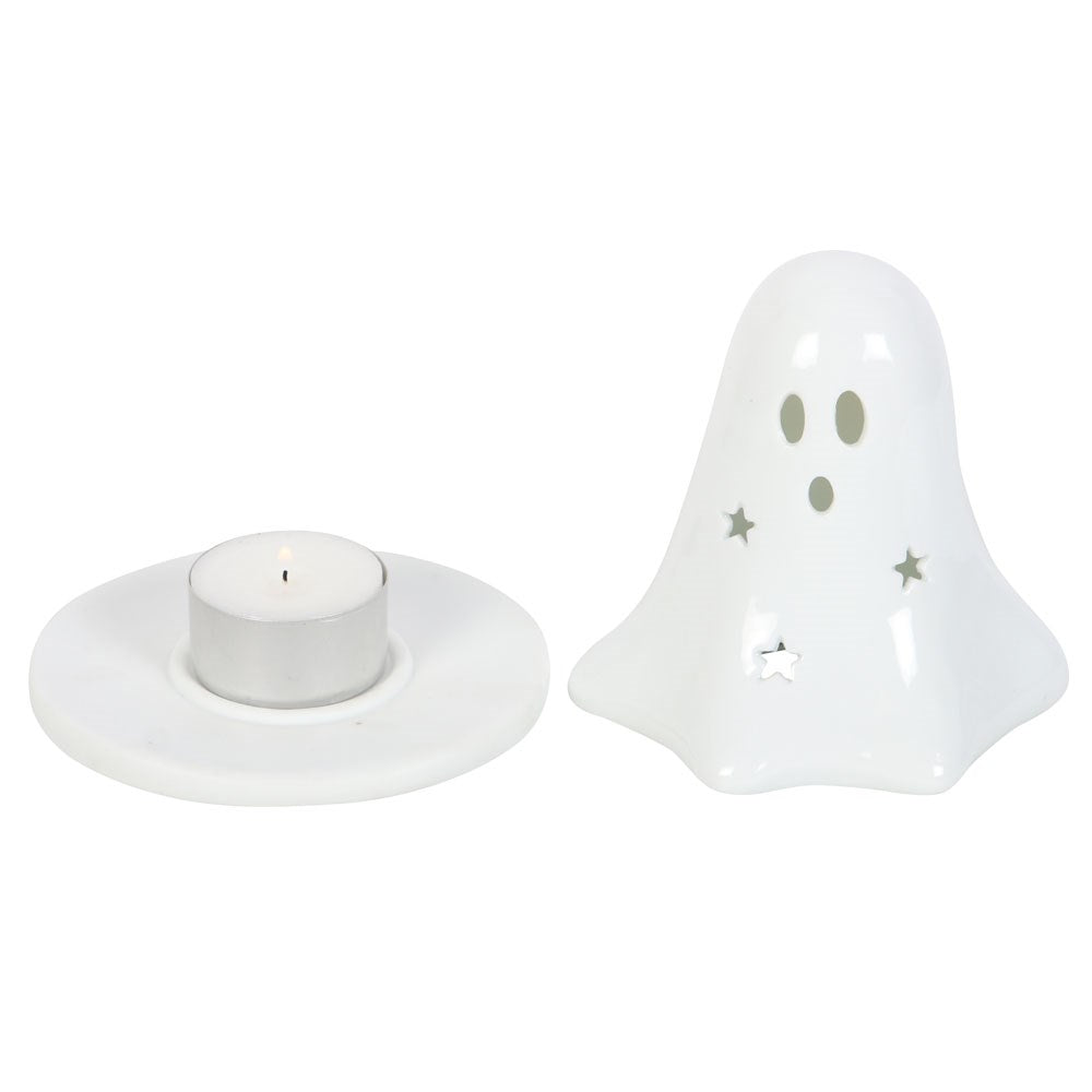 Hey Boo Ghost Incense Cone/ Tealight Holder